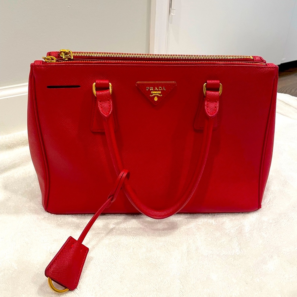 Red Prada Medium Saffiano Bag
